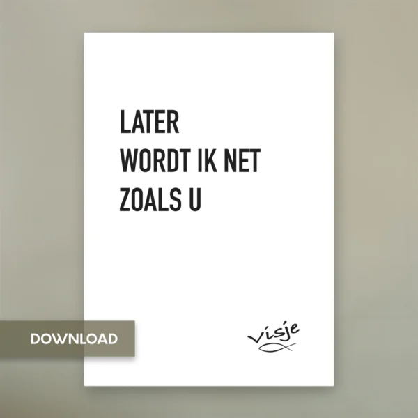 LATER WORD IK NET ZOALS U