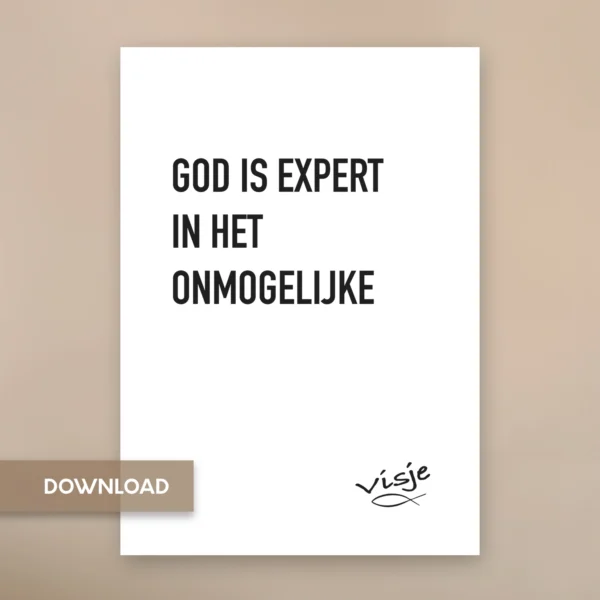 GOD IS EXPERT IN HET ONMOGELIJKE