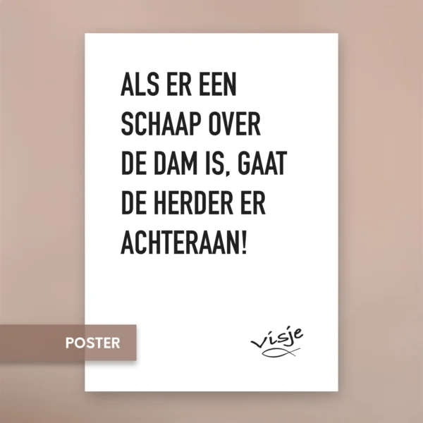 ALS ER EEN SCHAAP OVER DE DAM IS, GAAT DE HERDER ER ACHTERAAN!