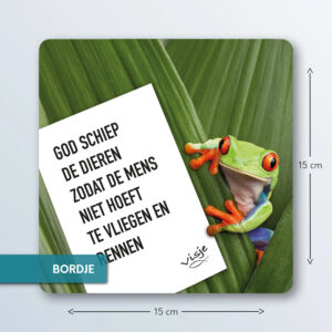 GOD SCHIEP DE DIEREN ZODAT DE MENS NIET HOEFT TE VLIEGEN EN RENNEN