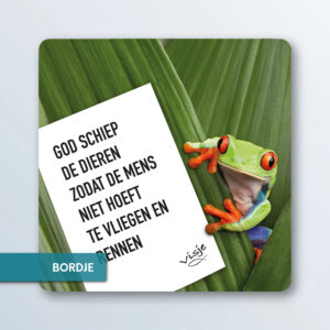 GOD SCHIEP DE DIEREN ZODAT DE MENS NIET HOEFT TE VLIEGEN EN RENNEN
