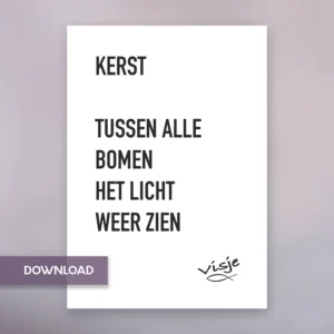 KERST TUSSEN ALLE BOMEN HET LICHT WEER ZIEN