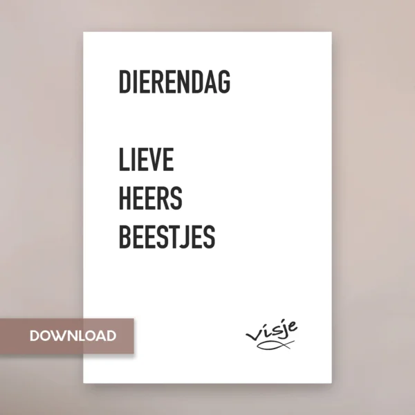 DIERENDAG LIEVE HEERS BEESTJES
