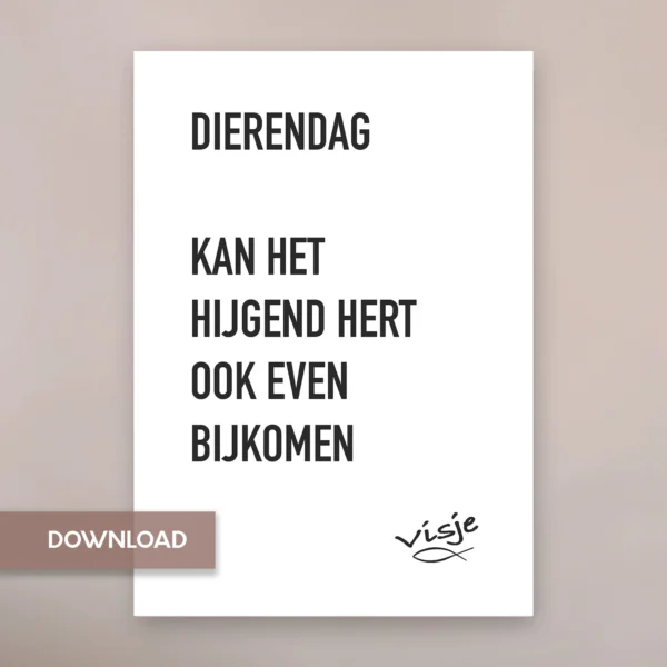 DIERENDAG KAN HET HIJGEND HERT OOK EVEN BIJKOMEN