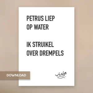 PETRUS LIEP OP WATER IK STRUIKEL OVER DREMPELS