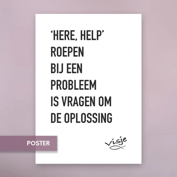 ‘HERE, HELP’ ROEPEN BIJ EEN PROBLEEM IS VRAGEN OM DE OPLOSSING