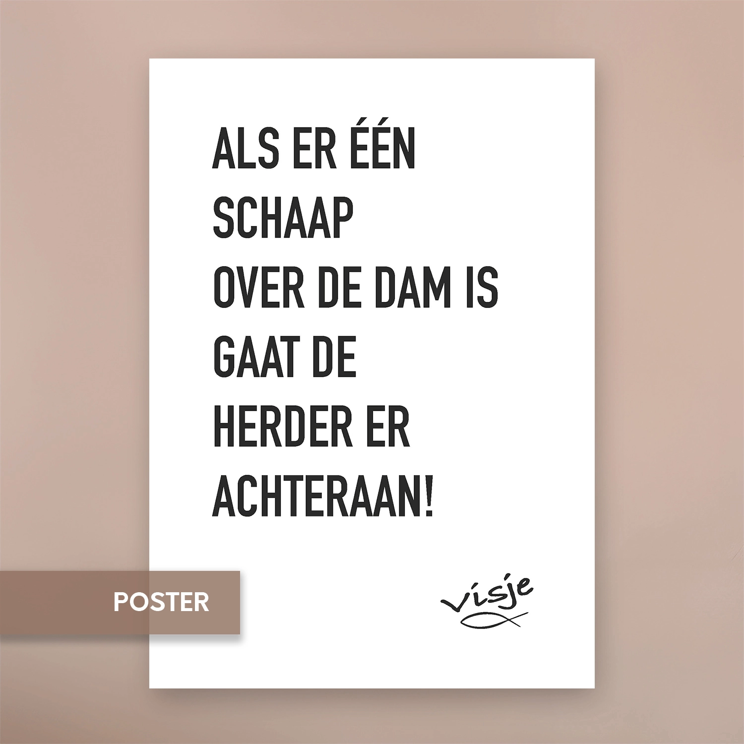 ALS ER ÉÉN SCHAAP OVER DE DAM IS, GAAT DE HERDER ER ACHTERAAN!