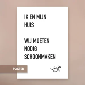 IK EN MIJN HUIS WIJ MOETEN NODIG SCHOONMAKEN